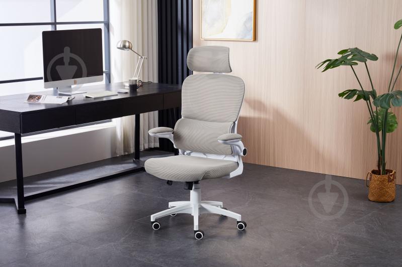 Крісло офісне Ergomix TORSO Light Grey (LY-8018H-WT) світло-сірий - фото 10 Крісло офісне Ergomix TORSO Light Grey (LY-8018H-WT) світло-сірий - фото 10