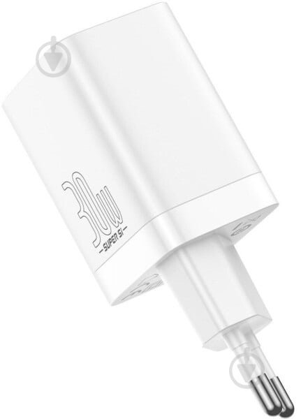 Зарядний пристрій BASEUS Super Si Pro C+U 30W(CCSUPP-E02) білий - фото 2