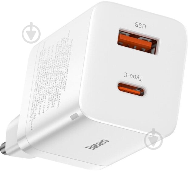 Зарядний пристрій BASEUS Super Si Pro C+U 30W(CCSUPP-E02) білий - фото 4