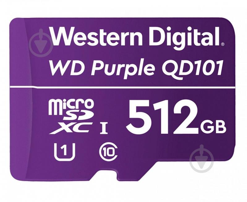 Карта памяти Western Digital microSDXC 512 ГБ Class 10 (WDD512G1P0C) Purple UHS-I - фото 1