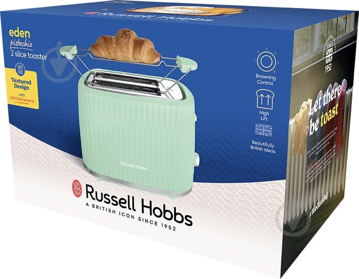 Тостер Russell Hobbs Eden 2S 27374-56 Pistachio - фото 6