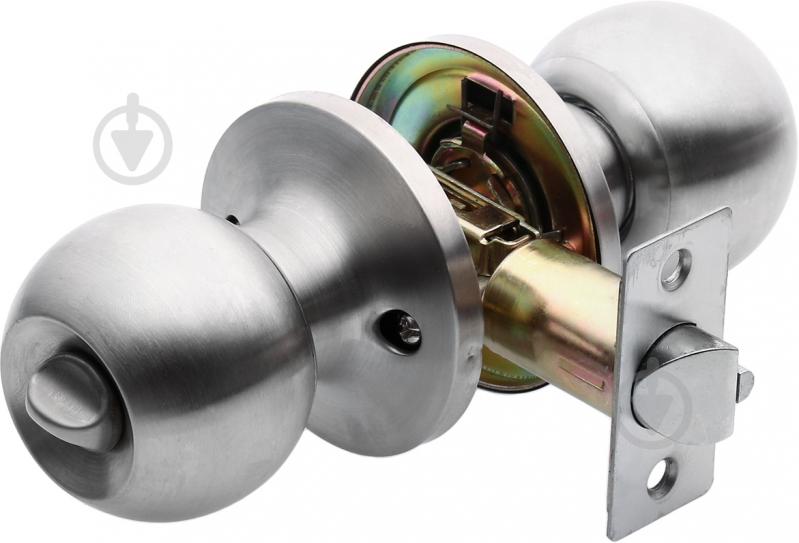 Кнобсет (ручка-засувка) Bruno 607 ключ-фіксатор нікель - фото 1 Кнобсет (ручка-засувка) Bruno 607 ключ-фіксатор нікель - фото 1