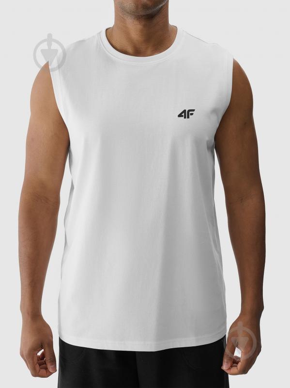 Майка 4F SLEEVELESS M125 4FWMM00TSLEM125-10S р.M белый - фото 5