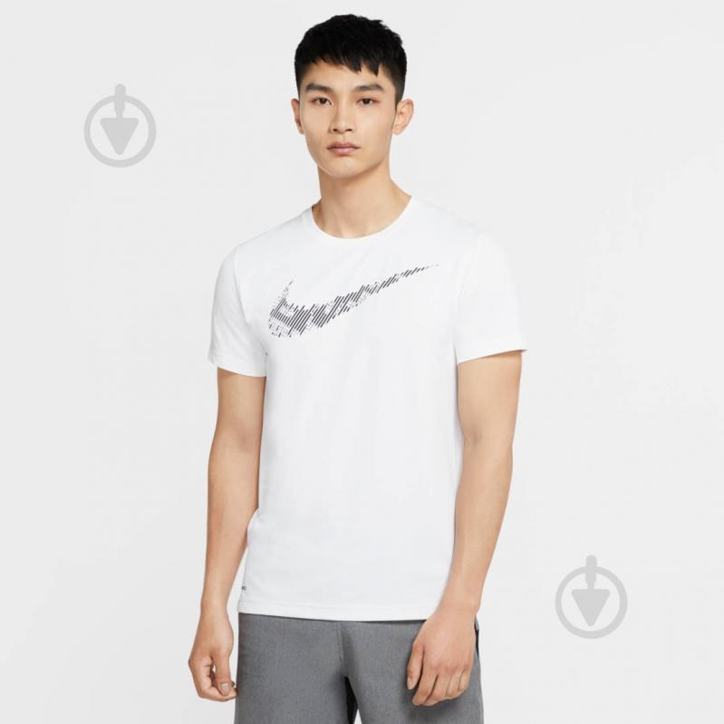 Футболка Nike M NK TOP SS HPR DRY GX2 CJ4633-100 р.XL белый - фото 4