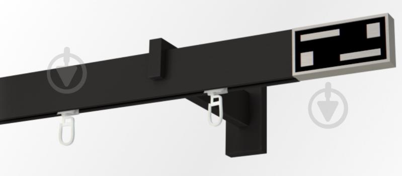 Комплект карниза СКАРЛАЙН G-Tech черный-сталь одинарный 200 см черный - фото 1 Комплект карниза СКАРЛАЙН G-Tech черный-сталь одинарный 200 см черный - фото 1