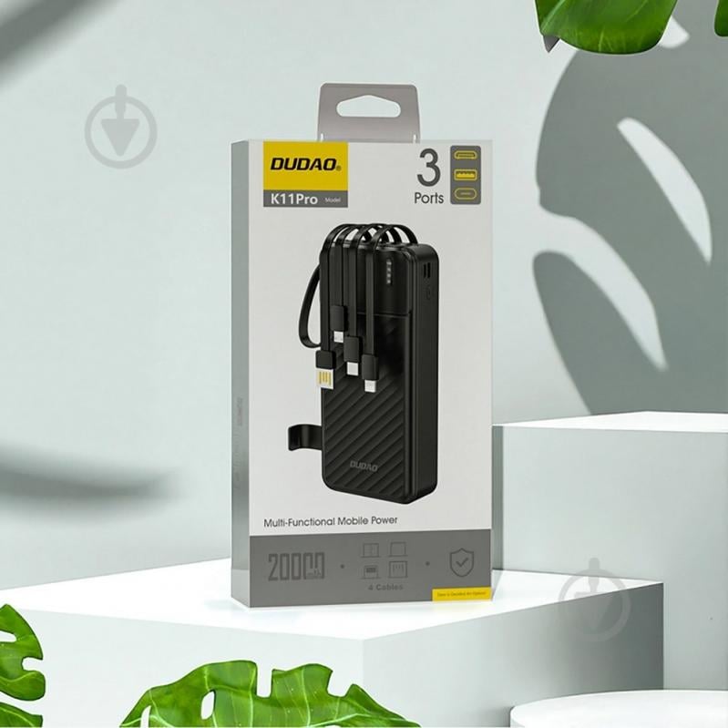 Повербанк DUDAO 20000 mAh black (6977196681877) - фото 2