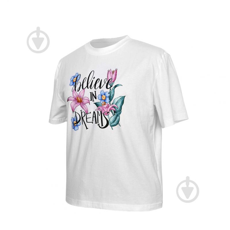 Футболка для дівчаток WP Merchandise Believe in dreams р.128 білий FWPKIDTSBD23WT128 - фото 3