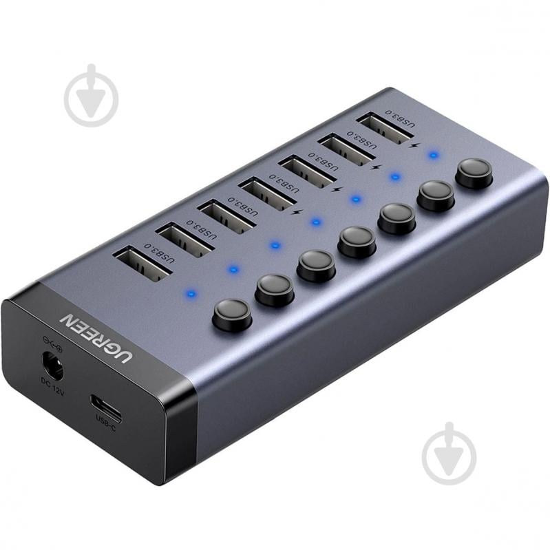 USB-хаб UGREEN з додатковим живленням Type-C 12V 2A CM481 - фото 1