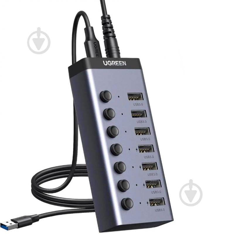 USB-хаб UGREEN з додатковим живленням Type-C 12V 2A CM481 - фото 3