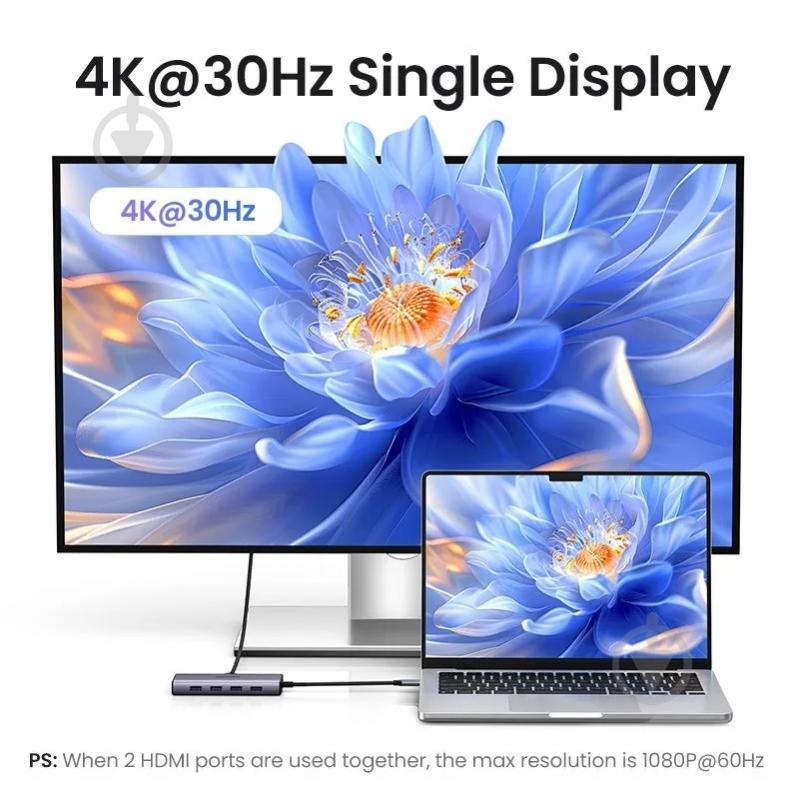 Док-станция UGREEN CM498 silver (35897) - фото 6