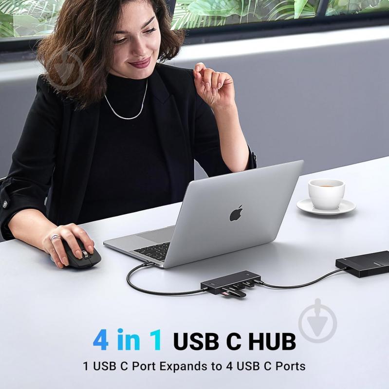 USB-хаб UGREEN Gen2 10Gbps черный CM806 - фото 8