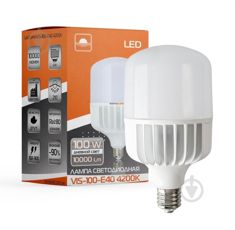 Лампа світлодіодна Євросвітло HP 100 Вт T140 E40 220 В 4200 К 42336 - фото 1