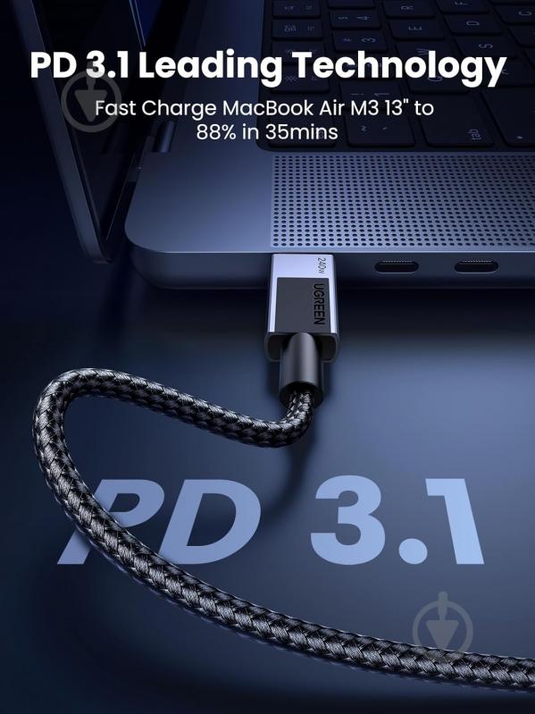 USB-кабель UGREEN L513 1 м черный (45067) - фото 2 USB-кабель UGREEN L513 1 м черный (45067) - фото 2