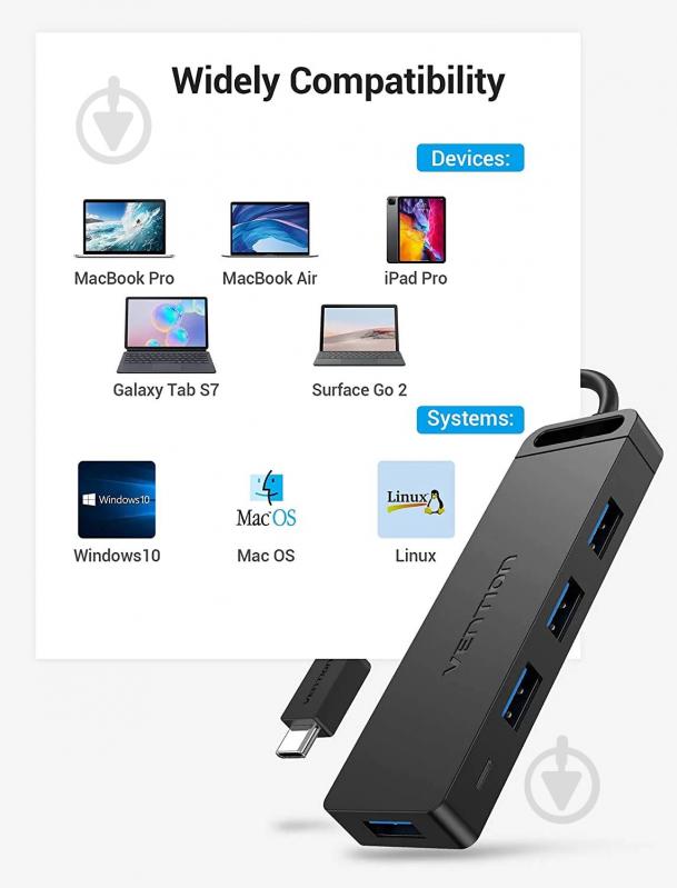 Док-станція Vention black (TGKBB) - фото 6