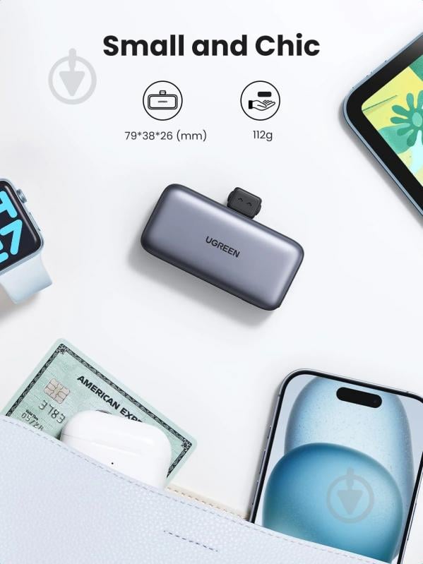 Повербанк UGREEN PB503 5000 mAh grey (35338) - фото 7 Повербанк UGREEN PB503 5000 mAh grey (35338) - фото 7