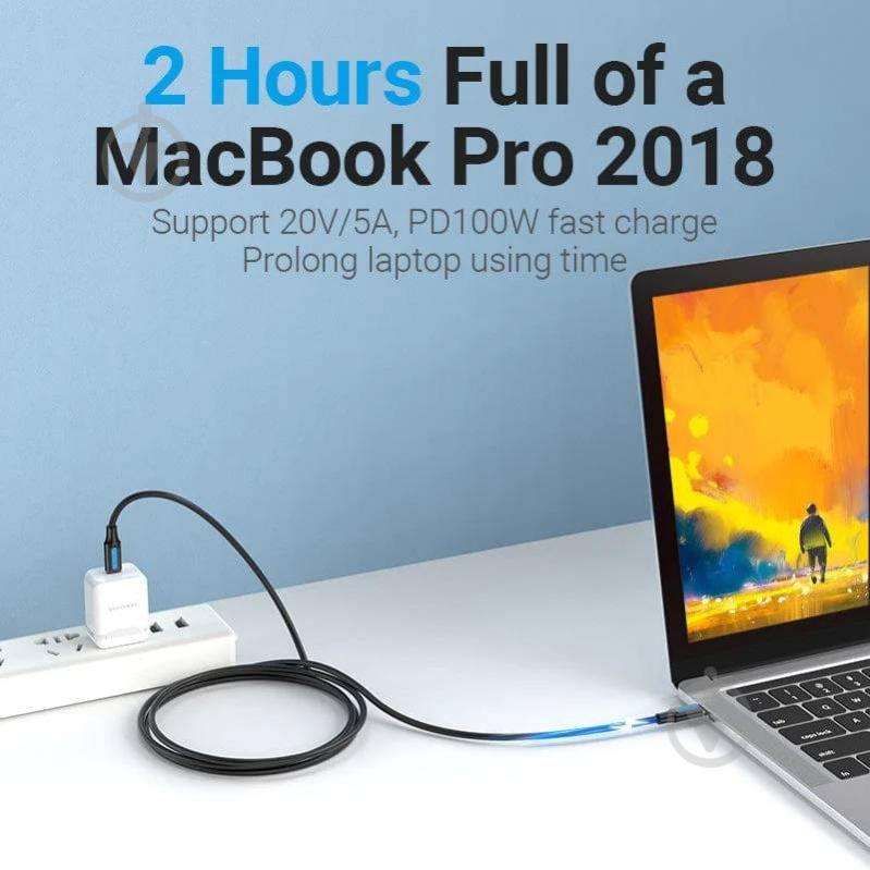 Кабель Vention 1 м черный (COTBF) - фото 4