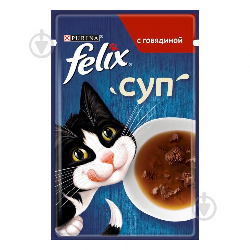 Корм для котів Felix Soup з яловичиною 48 г - фото 1