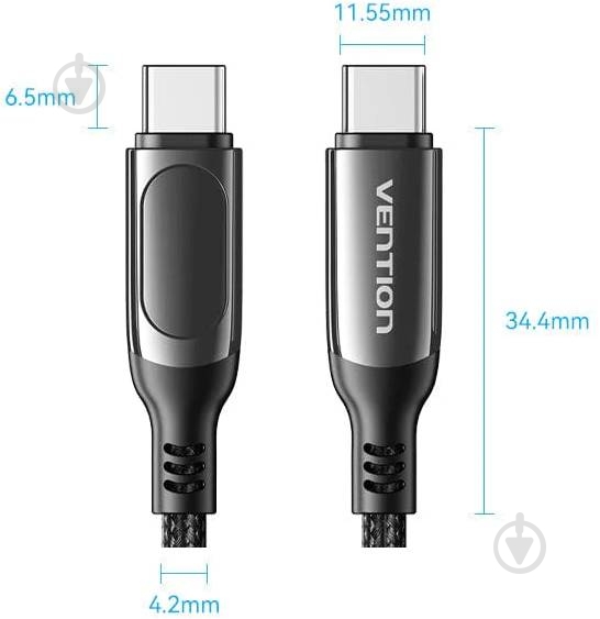 Кабель Vention 1,2 м черный (TAYBAV) - фото 9 Кабель Vention 1,2 м черный (TAYBAV) - фото 9