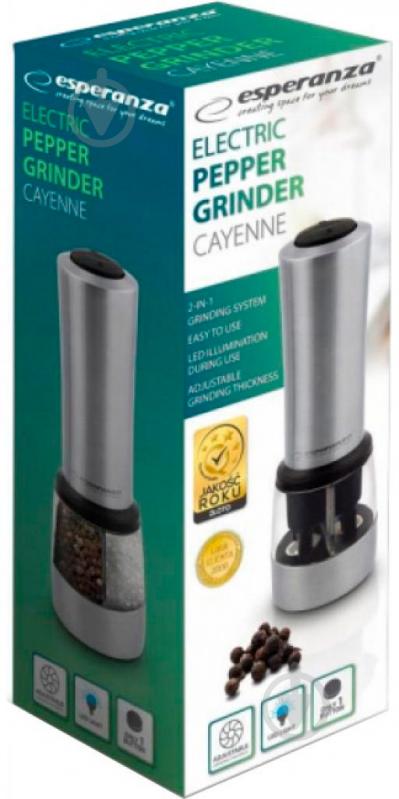 Мельница для специй Esperanza 2-IN-1 Pepper Grinder EKP004 - фото 3