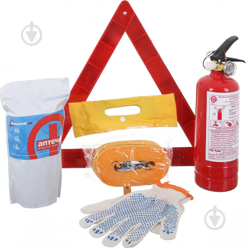 Набор автомобилиста Poputchik Стандарт мини черный - фото 1