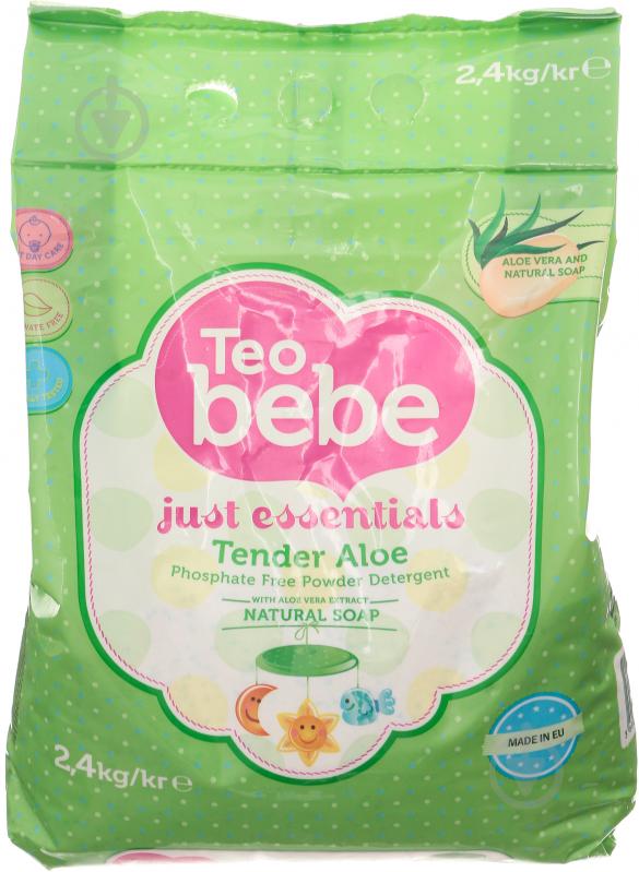 Пральний порошок для машинного та ручного прання Teo bebe Tender Aloe & Natural soap 2,4 кг - фото 1