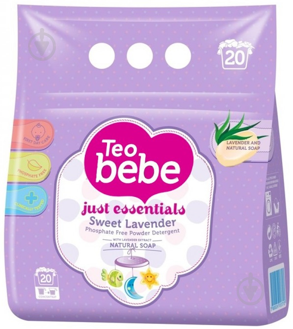 Стиральный порошок для машинной и ручной стирки Teo bebe Sweet Lavender & Natural soap 2,4 кг - фото 1