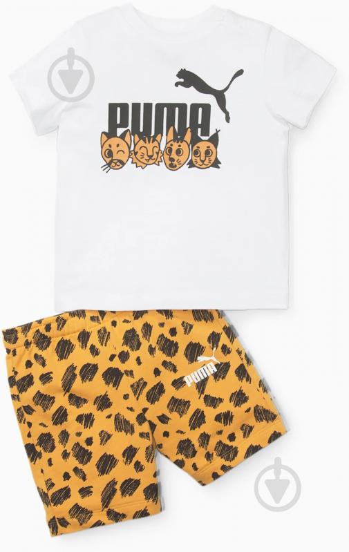 Комплект детской одежды Puma ESS+ PUMA MATES INFANTS SET 67423402 р.92 коричневый - фото 1