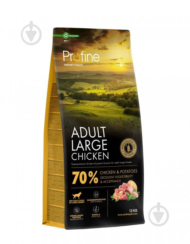 Корм сухой Profine Adult Large Breed для взрослых собак больших пород с курицей и картофелем 12 кг - фото 1