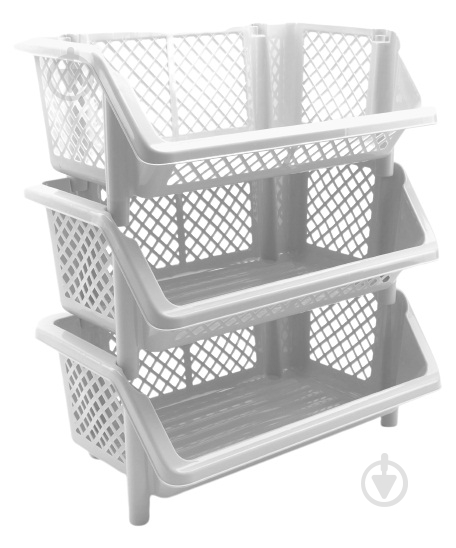 ᐉ УЦІНКА! Етажерка універсальна 3-секційна 670х590х380 мм білий (УЦ ...