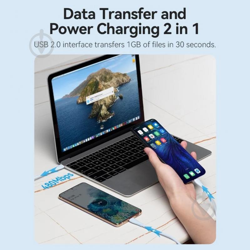 Кабель Vention 1,5 м зеленый (CTMGG) - фото 2