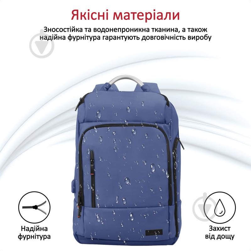 Рюкзак для ноутбука Promate 17.3" blue (trekpack-bp.blue) TrekPack-BP 17.3" - фото 7