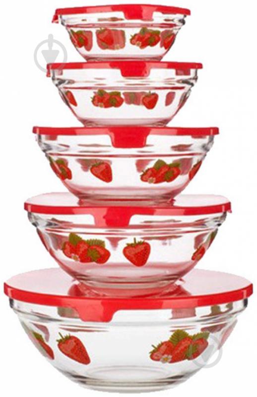 Набір контейнерів Banquet Fresas 5 шт. 04BTP25D6 - фото 1