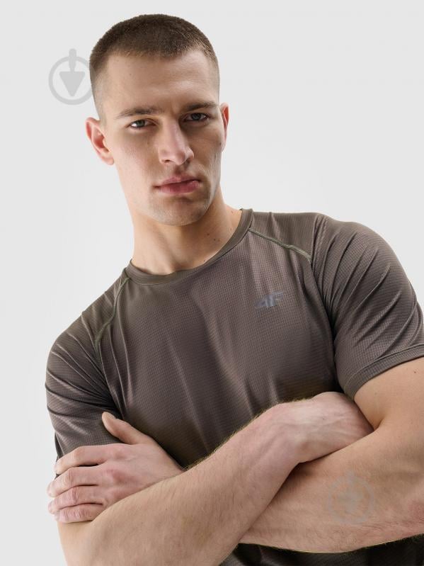 Футболка 4F TSHIRT FNK M1217 4FWSS25TFTSM1217-81S р.XL коричневий - фото 2