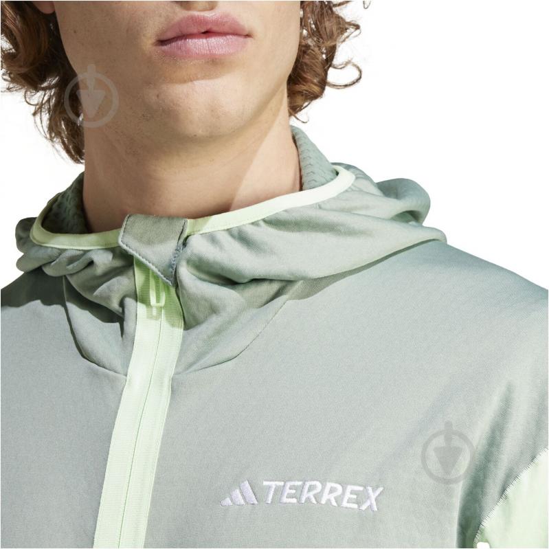 Джемпер Adidas Terrex Xperior Light Fleece Hooded IQ3721 р.XL світло-зелений - фото 7