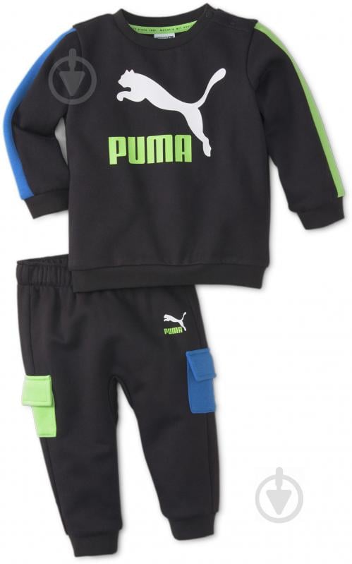 Спортивный костюм Puma Minicats CLSX Crew Jogger 53181601 черный - фото 1