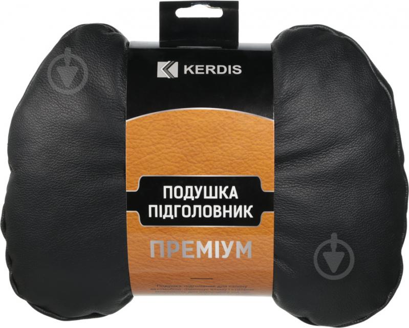 Подушка-подголовник Kerdis Premium черная натуральная кожа - фото 4