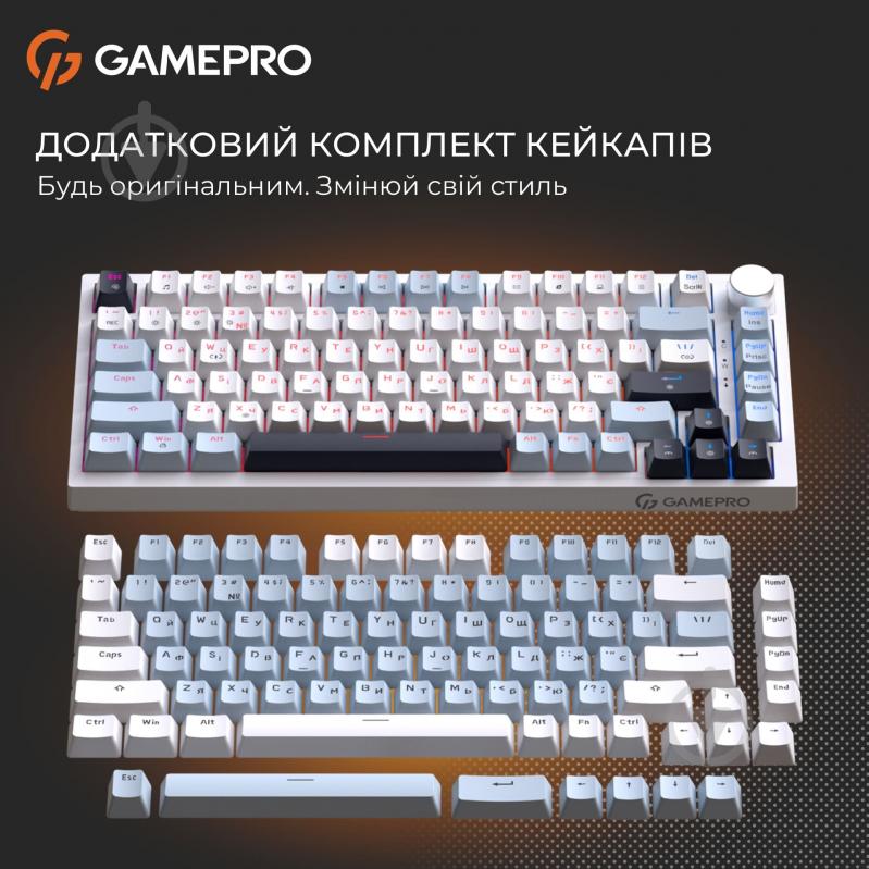Клавіатура ігрова GamePro MK160BL (MK160BL) Genesis Warden outemu swithes white - фото 11
