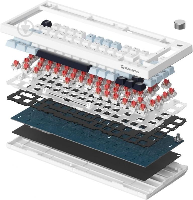 Клавіатура ігрова GamePro MK160BL (MK160BL) Genesis Warden outemu swithes white - фото 3
