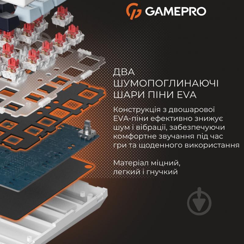 Клавіатура ігрова GamePro MK160BL (MK160BL) Genesis Warden outemu swithes white - фото 9