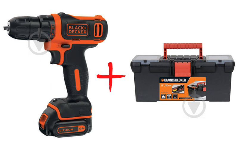 Шуруповерт акумуляторний Black+Decker BDCDD12B+BDST1-70566 BDCDD12B+BDST1-70566 - фото 1