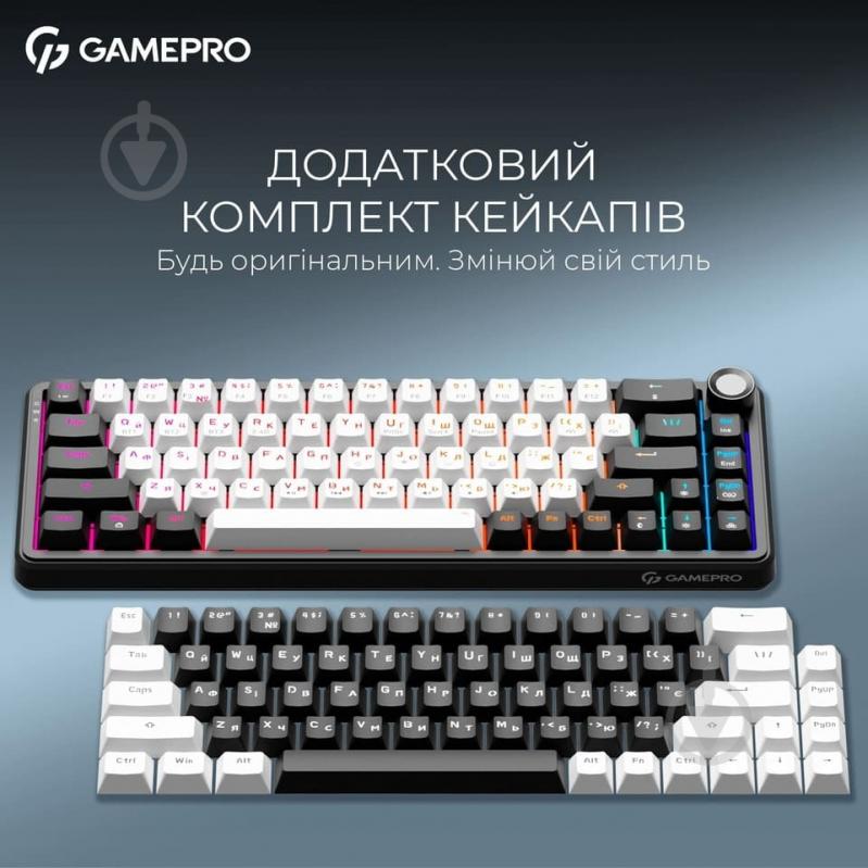 Клавиатура беспроводная GamePro MK210B Pro (MK210B Pro) Asgard Valhalla black - фото 9