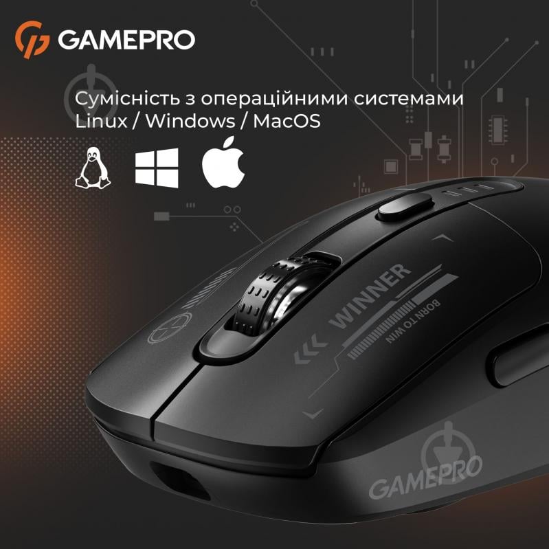 Мышка беспроводная GamePro Genesis Winner black (GM079B) - фото 10