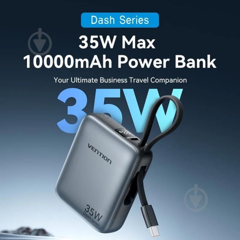 Повербанк Vention 10000 mAh grey (FHEH0) - фото 5