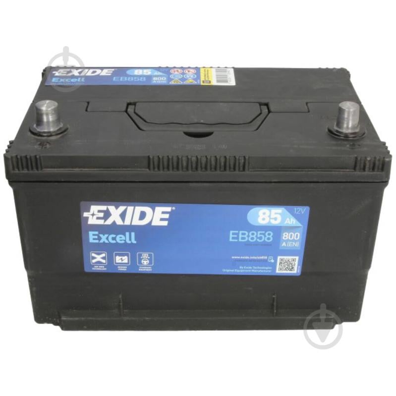 Аккумулятор автомобильный EXIDE Excell 85Ah 800A 12V EB858 «+» слева (EB858) - фото 2