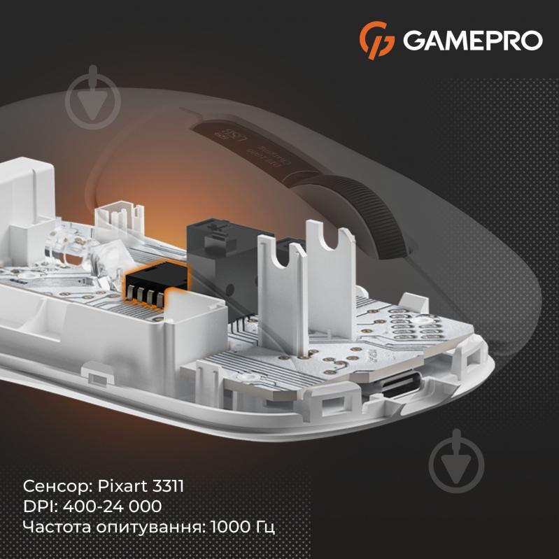 Мышка беспроводная GamePro Genesis Ranker white (GM012W) - фото 7