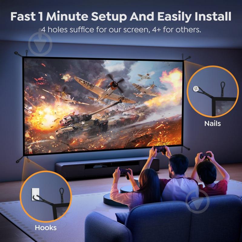Экран Yaber для проектора 100" 16:9 (Yaber-100Inch-SCREEN) - фото 6