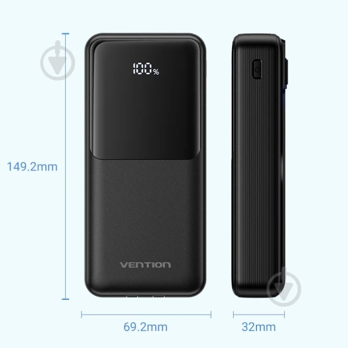 Повербанк Vention 20000 mAh black (FHPB0) - фото 5 Повербанк Vention 20000 mAh black (FHPB0) - фото 5