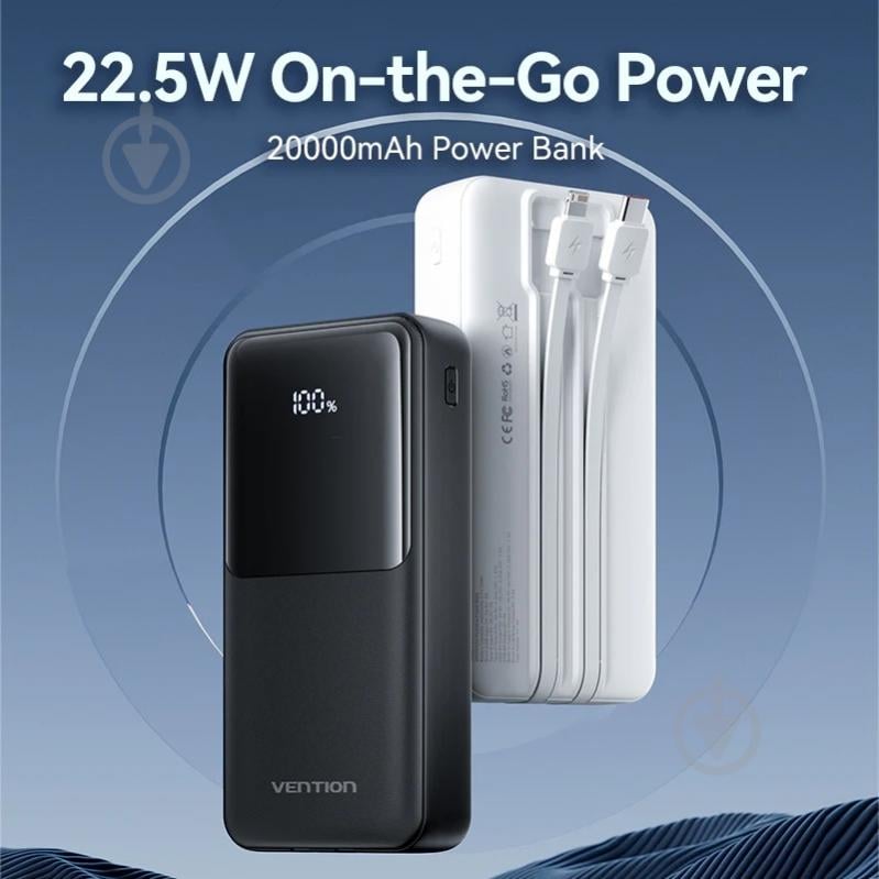 Повербанк Vention 20000 mAh black (FHPB0) - фото 6 Повербанк Vention 20000 mAh black (FHPB0) - фото 6