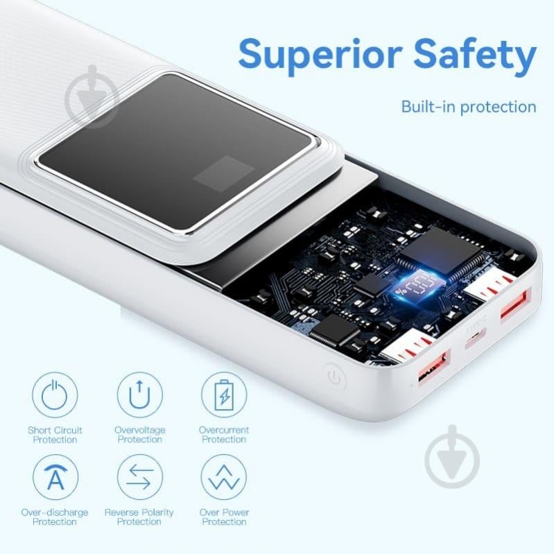 Повербанк Vention 20000 mAh white (FHLW0) - фото 7