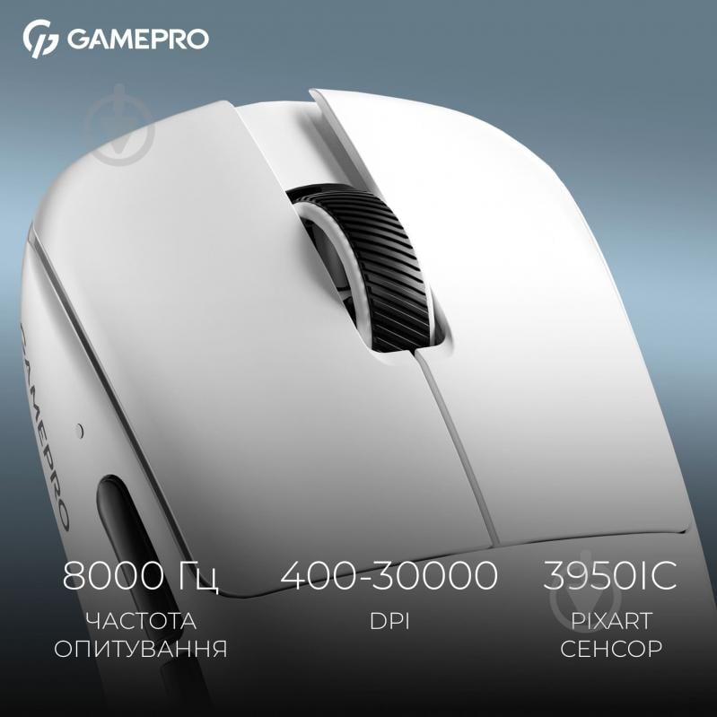 Мышка беспроводная GamePro Asgard Odin white (GM035W) - фото 9